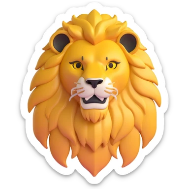 Augustus lion sigil with golden mane sticker