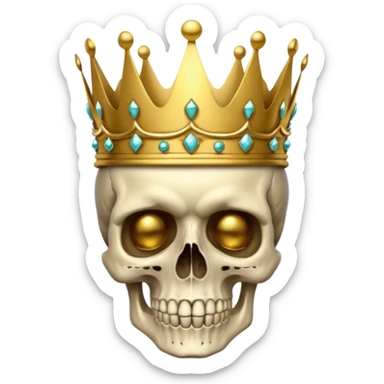 Skull emoji looking rich sticker