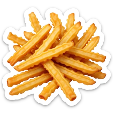 crinkle fries sticker