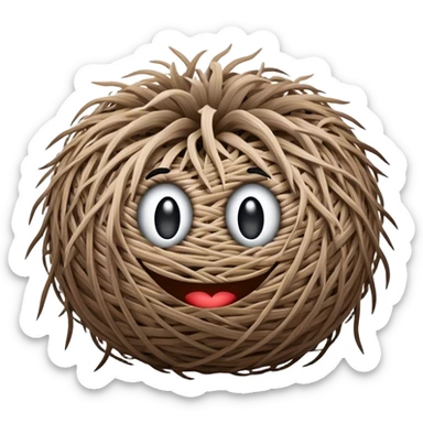 A big smiling tumbleweed from the old west sticker