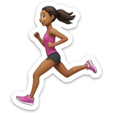 Running girl sticker