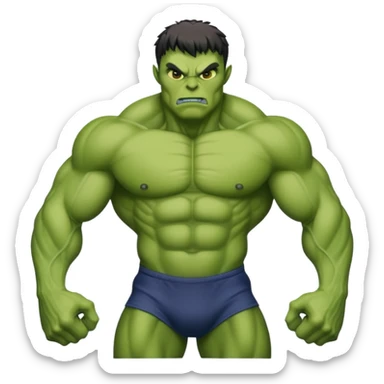 Alien buff as hulk sticker