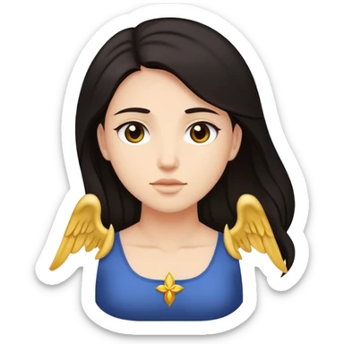 Dark hair Virgo sticker