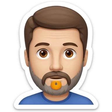 MALE, BROWN HAIR, GREY GOATY BEARD sticker