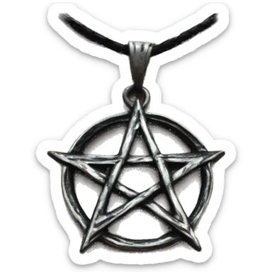 pentagram necklace sticker