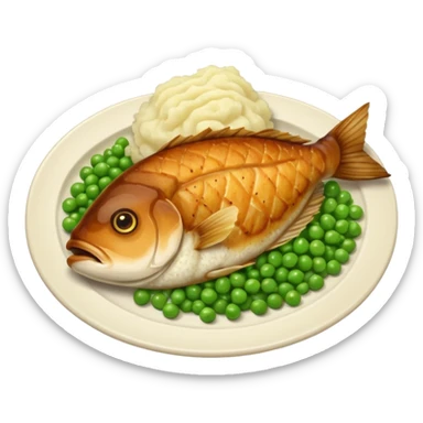 fish dinner sticker