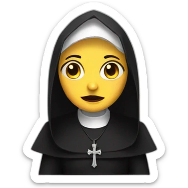 The Nun as a Devil movie  sticker