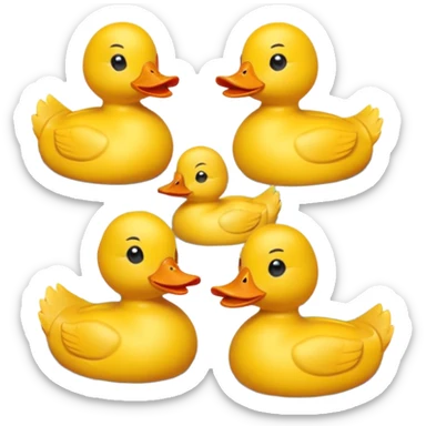 Je veux ces emoji 🤣😃🤑😍🤩😎🥶🥵🤮🥳😭😈🤬🤖🫠 en canard de bain sticker