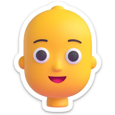 a person in 3D emoji style sticker