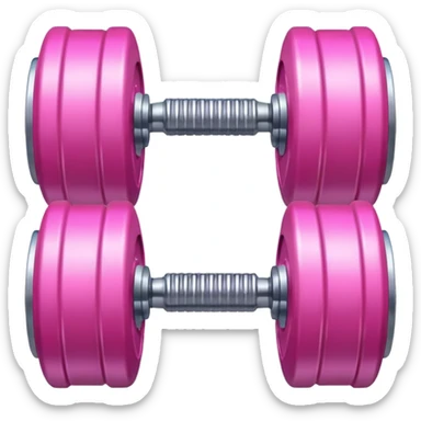 dumbell pink sticker