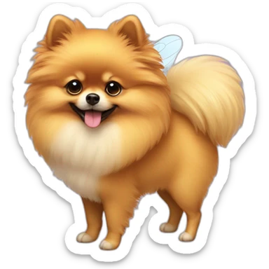 Pomeranian pretend to be a bee sticker