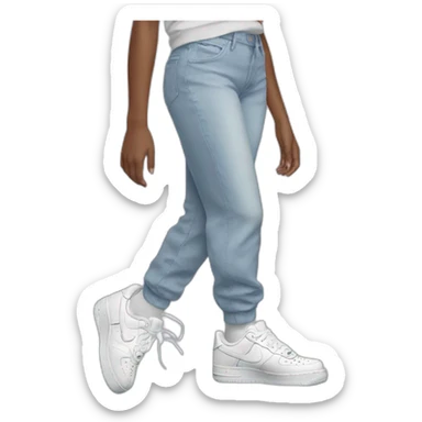 Femboy wearing nike air force 1 sticker