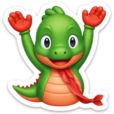 Yoshi was too cold and Scampi was too hot! sticker