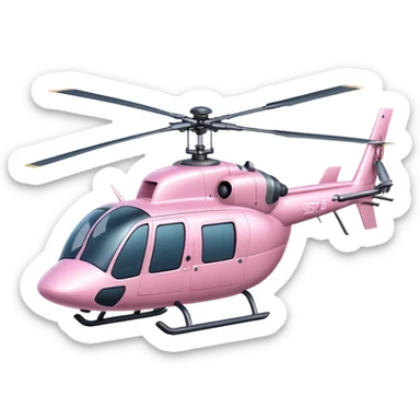 Light pink very big helicopter sticker