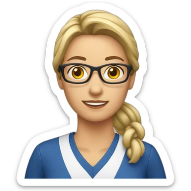 PE teacher female sticker