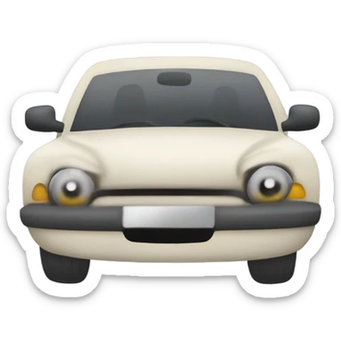 Car with disheveled British people driving sticker