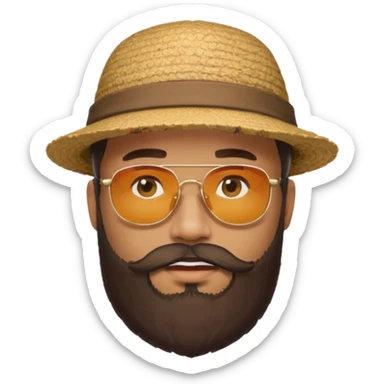 the man with a beard only on his chin sticker