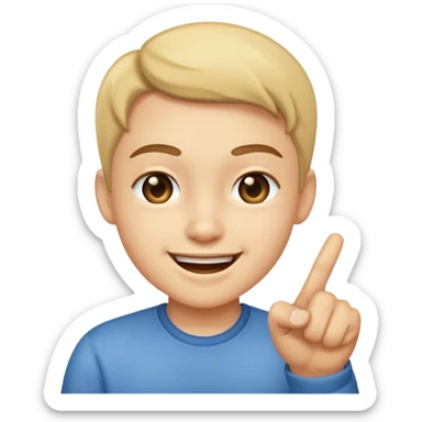 winking smirking pointing sticker