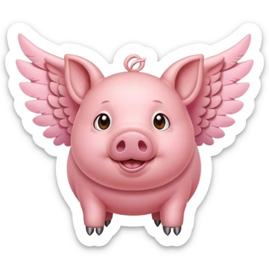 Flying pig  sticker