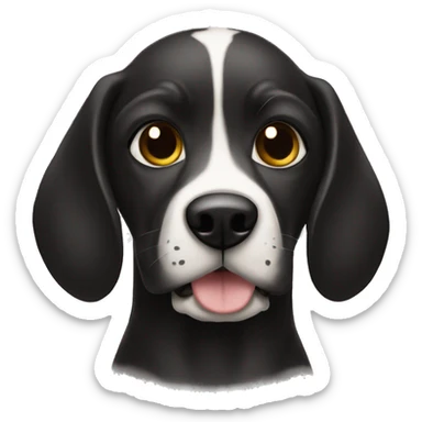 Perro negro cafe sticker