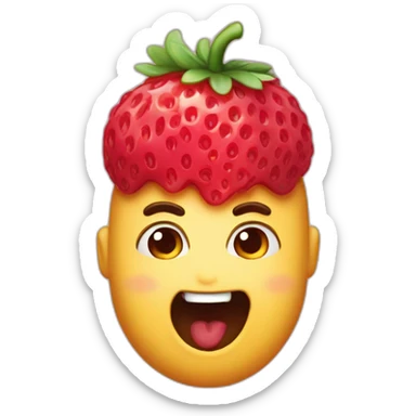 fraise personifié sucre daddy sticker