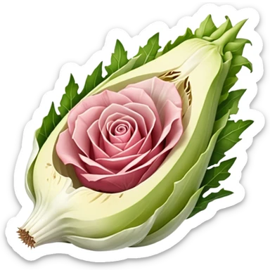 tranche de jambon enroulé autour d'une endive sticker