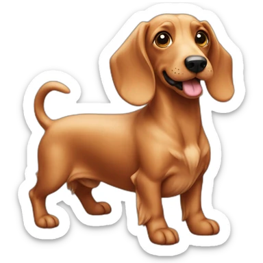 teckel à poil dur sticker