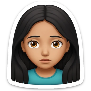 Mexican girl with very sad sticker