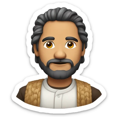 peruano enojado. tiene corte de pelo estilo librito sticker