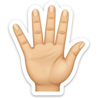 light skin fingers cross with thumb out sticker