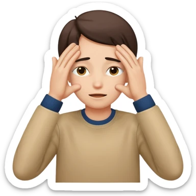 😳 covering eyes with 🙌  sticker