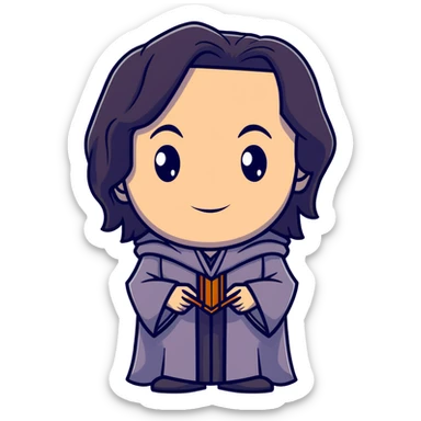 Serious Severus Snape in wizarding robes sticker