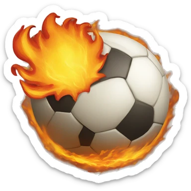 ball of fire flying by fireball sticker
