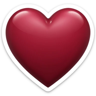 maroon heart emoji sticker