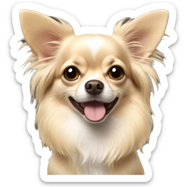 Longhair Chihuahua Creme  sticker