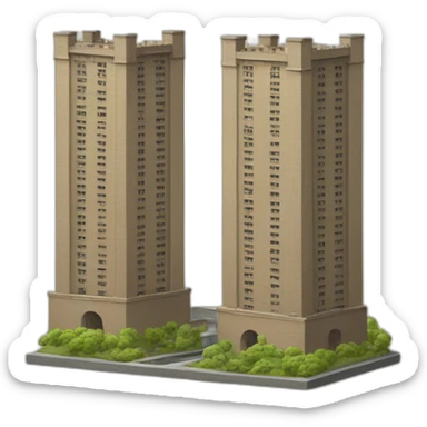 The twins  towers  sticker