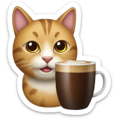 Coffee-cat sticker