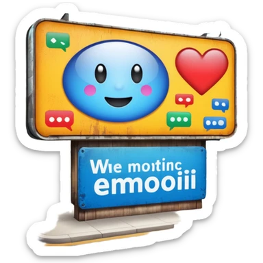 billboard on the street sticker