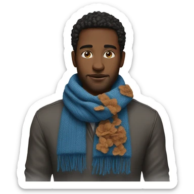 make this same scarf blue, no human sticker