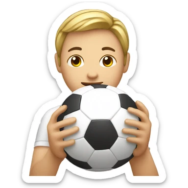 touching a soccer ball with shoulder sticker