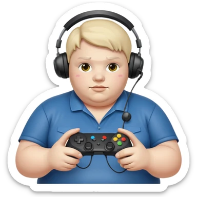 gamer obese  sticker