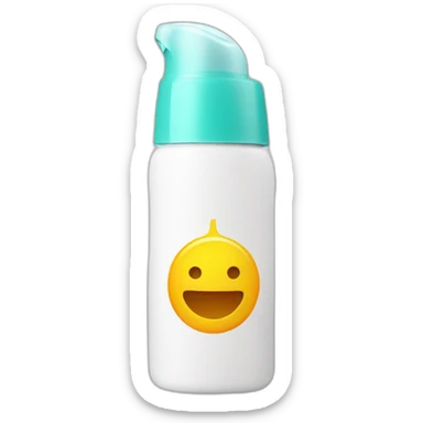 Sunscreen bottle sticker