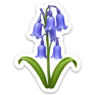 Bluebell flower emoji sticker