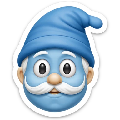 Smurf oude man sticker