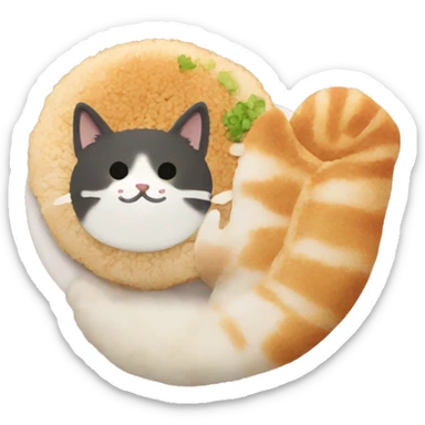 cat tonkatsu  sticker