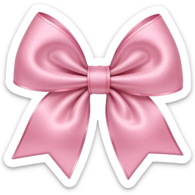 A baby pink colour bow sticker