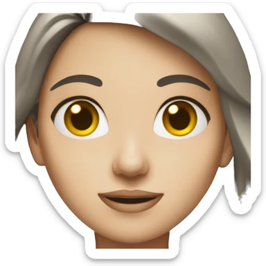 White brunette paramedic sticker