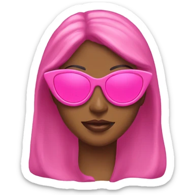 pink cateye sunglasses sticker