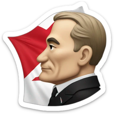 Ataturk kisses england flag sticker
