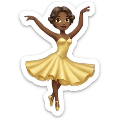 Danseuse avec une coupe sticker